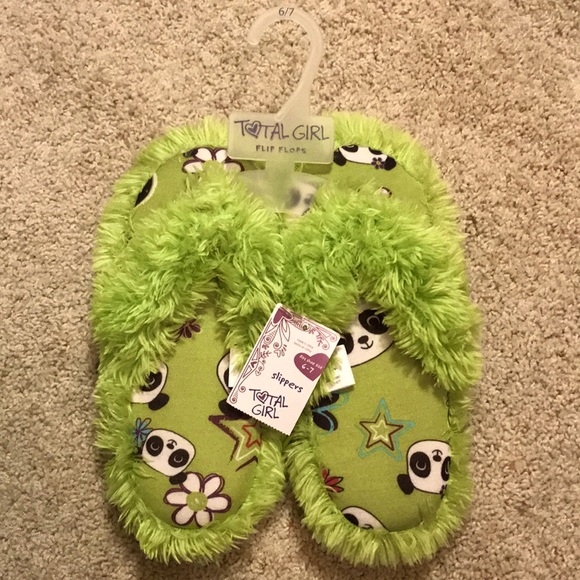 total girl Other - Total Girl Lime Green Flip Flop Slippers